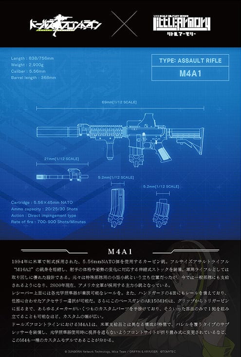 Tomytec Little Armory LADF21 Animation：Dolls' Frontline M4A1 Type