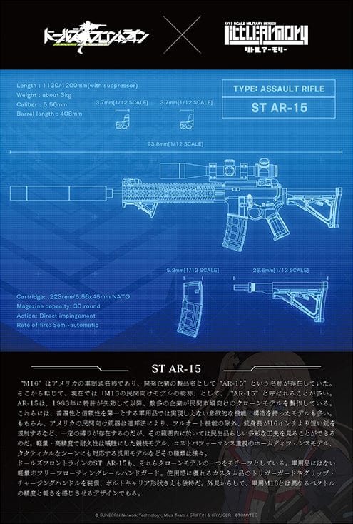 Tomytec Little Armory LADF24 Animation：Dolls&#39; Frontline ST-AR15 Type