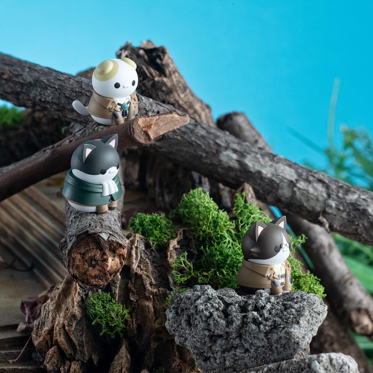 Megahouse MEGA CAT PROJECT ATTACK ON TITAN Attack on Tinyan Gathering Scout Regiment danyan! set【with gift - Special cat can mascot】