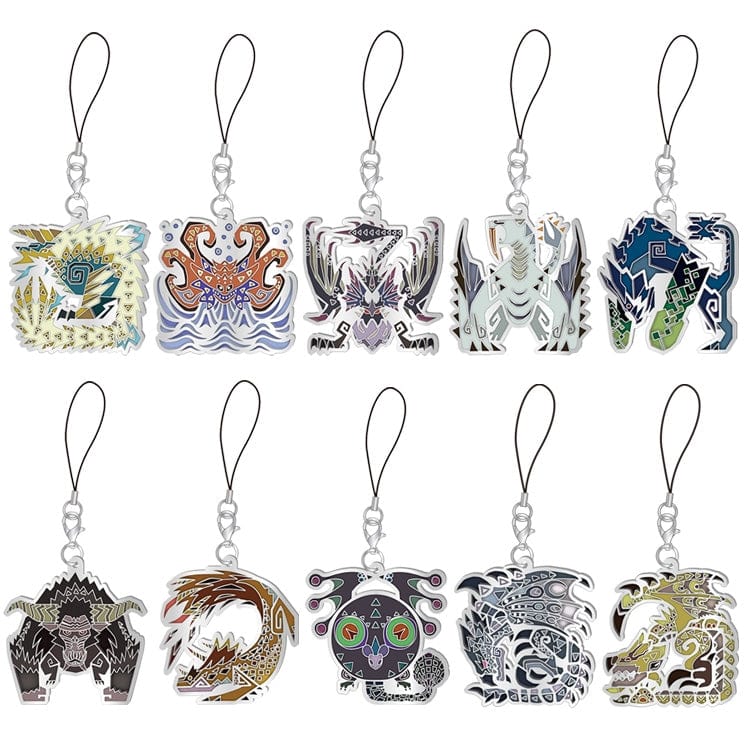 Capcom MHW:I Stained-glass-like icon dangler collection - Monster Vol.2