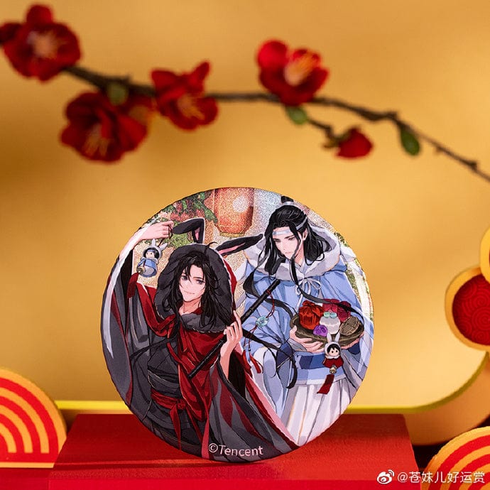QING CANG 擎苍 Mo Dao Zu Shi Mao Yue Kun Ling - Noodle Cup Badge Lan Wangji & Wei Wuxian