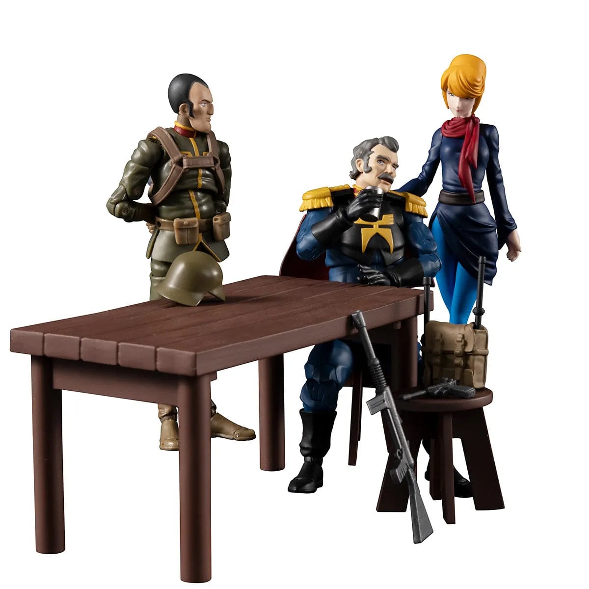 Megahouse Mobile Suit Gundam G.M.G. (Gundam Military Generation) Principality of Zeon Team Ramba Ral set ( with gift : extra props )