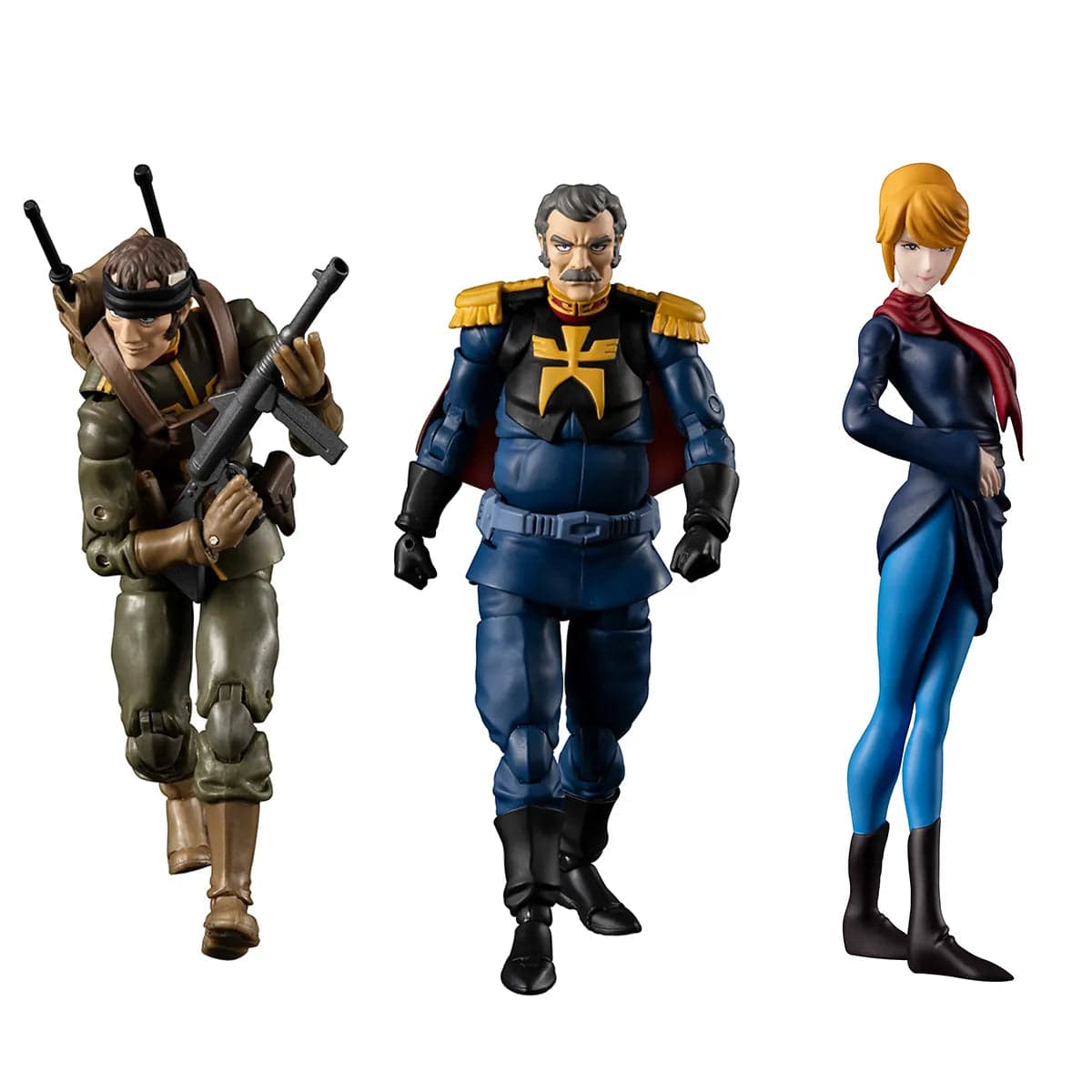 Megahouse Mobile Suit Gundam G.M.G. (Gundam Military Generation) Principality of Zeon Team Ramba Ral set ( with gift : extra props )