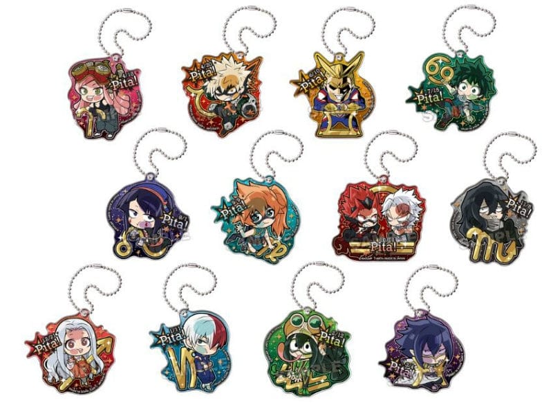 TAKARA TOMY My Hero Academia Pita! Deformed 12 constellations acrylic key chain (rerun)