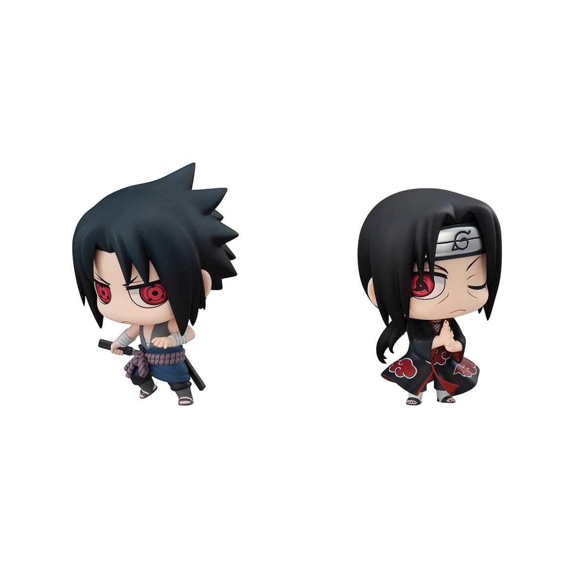 Megahouse Naruto Shippuden ChimiMega Buddy Series Sasuke Uchiha & Itachi Brother's Showdown Set