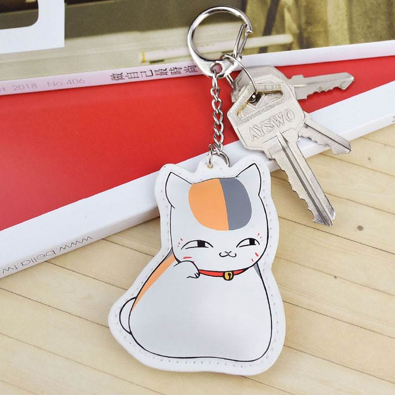 Muse Natsume&#39;s Book of Friends Leather Plush Keychain ( A: Madara )