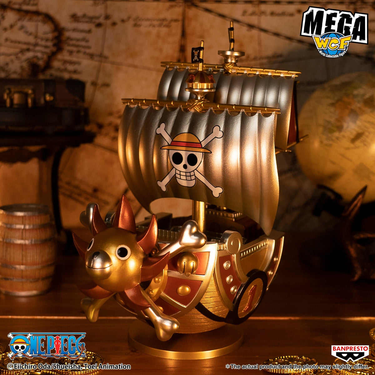 Banpresto ONE PIECE MEGA WORLD COLLECTABLE FIGURE SPECIAL !! GOLD COLOR - THOUSAND SUNNY
