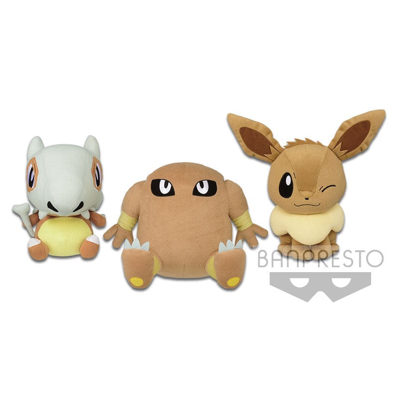 Banpresto Pokemon BIG ROUND PLUSH Colorful - Cubone - Hitmonlee - Eevee