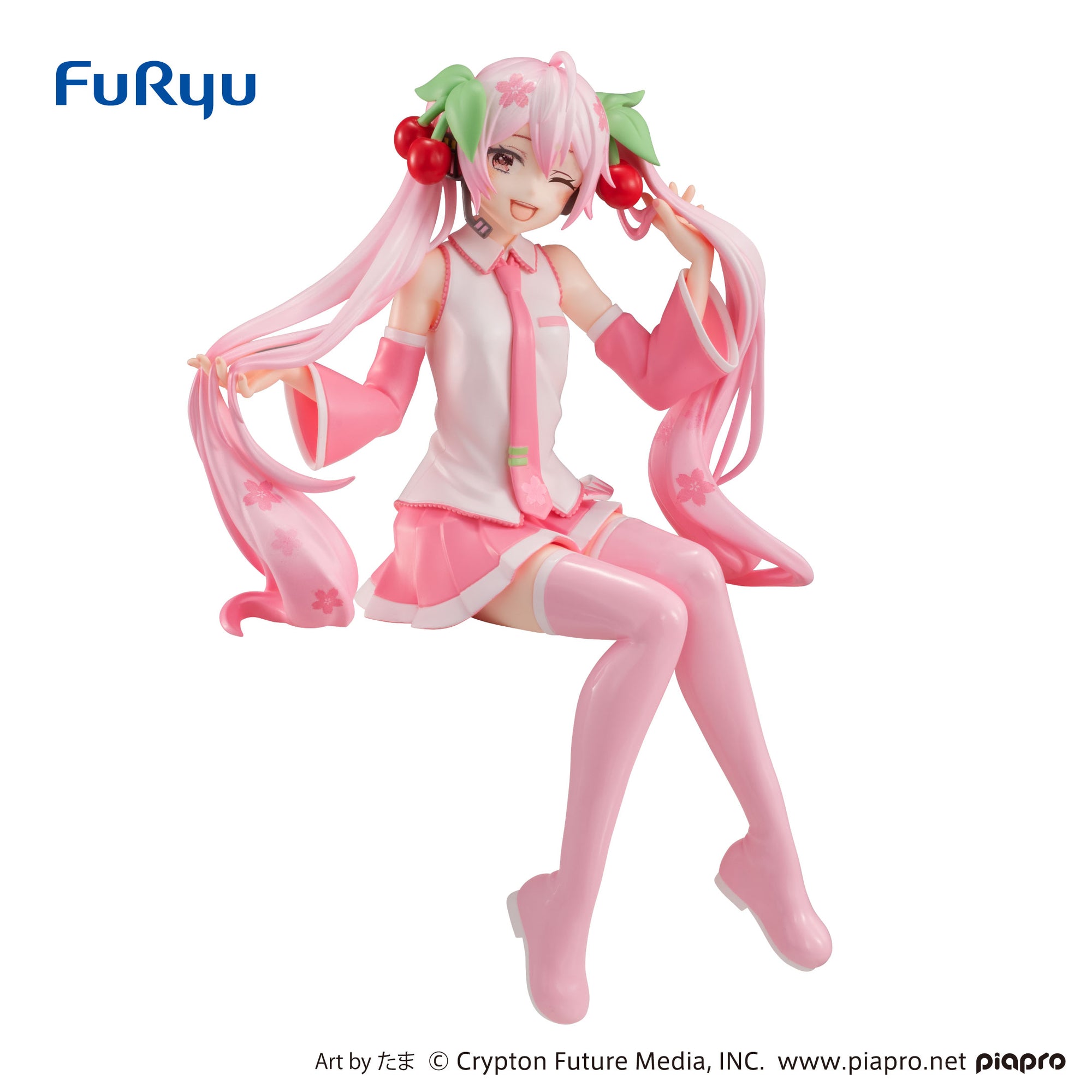 FURYU Corporation Hatsune Miku Sakura Miku Wink ver Noodle Stopper Figure