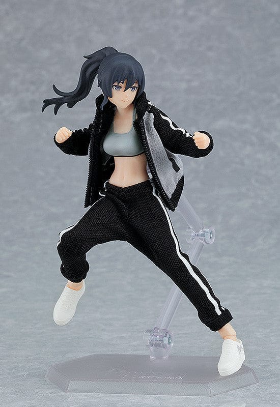 Max Factory [ 601 ] figma Female Body ( Makoto ) with Tracksuit + Tracksuit Skirt Outfit