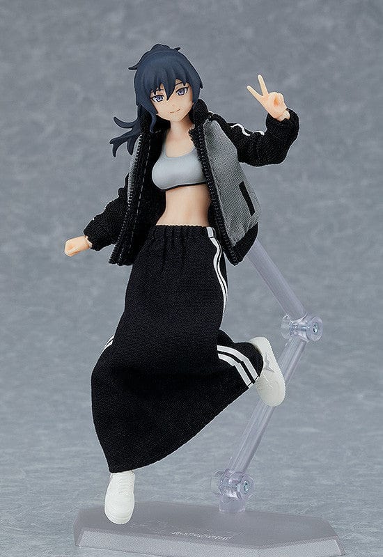Max Factory [ 601 ] figma Female Body ( Makoto ) with Tracksuit + Tracksuit Skirt Outfit