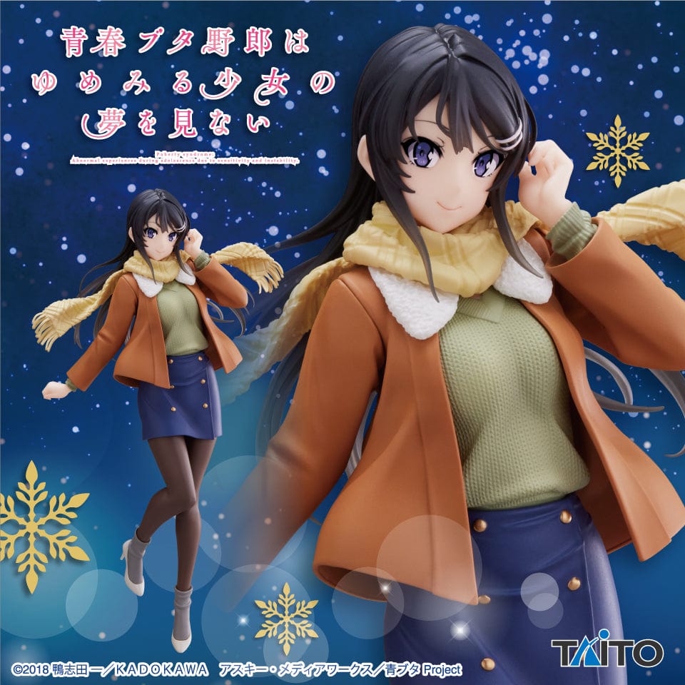 Taito Rascal Does Not Dream of Bunny Girl Senpai Coreful Figure Mai Sakurajima Winter Clothes ver