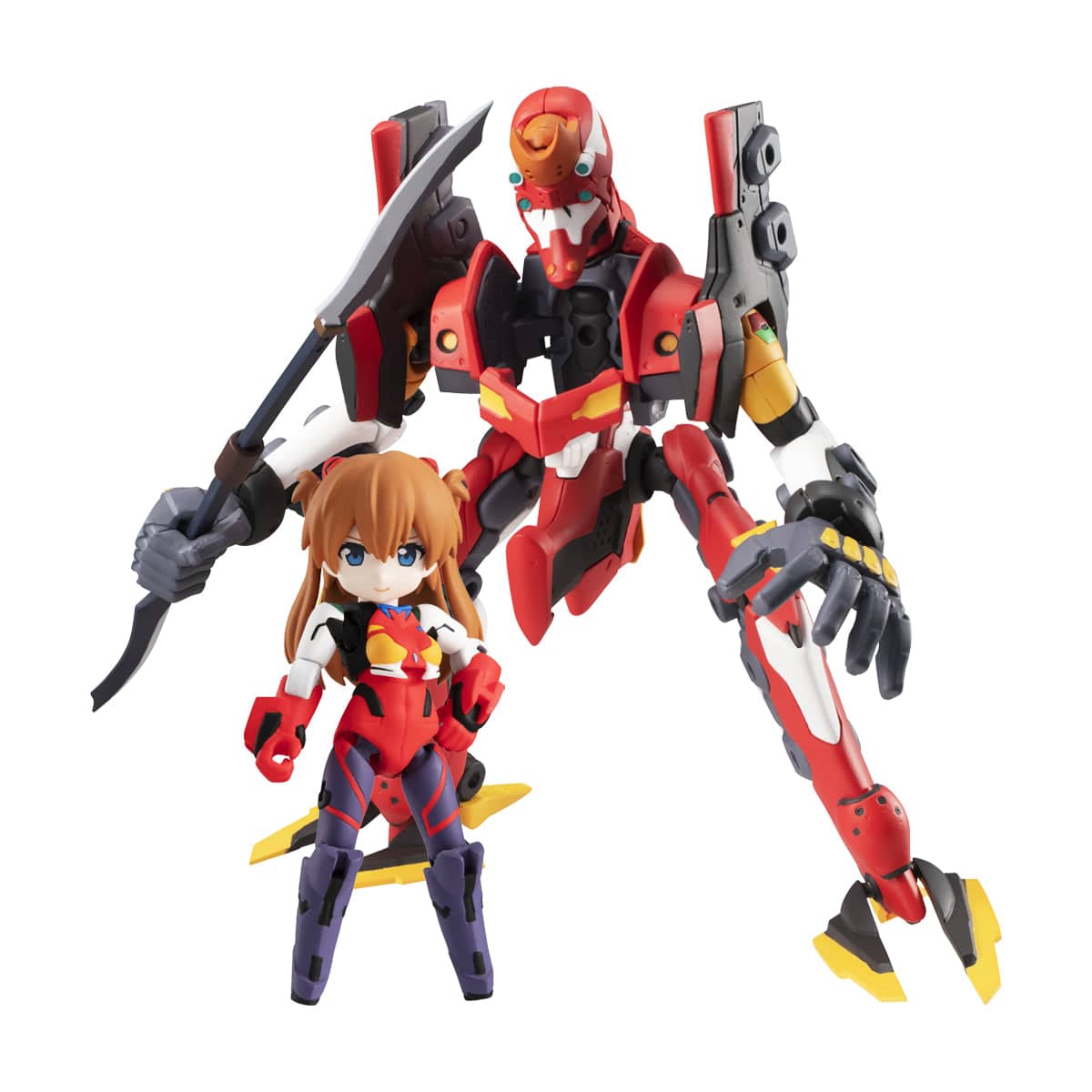 Megahouse Rebuild of Evangelion DESKTOP ARMY Asuka Shikinami Langley & Evangelion Unit 02