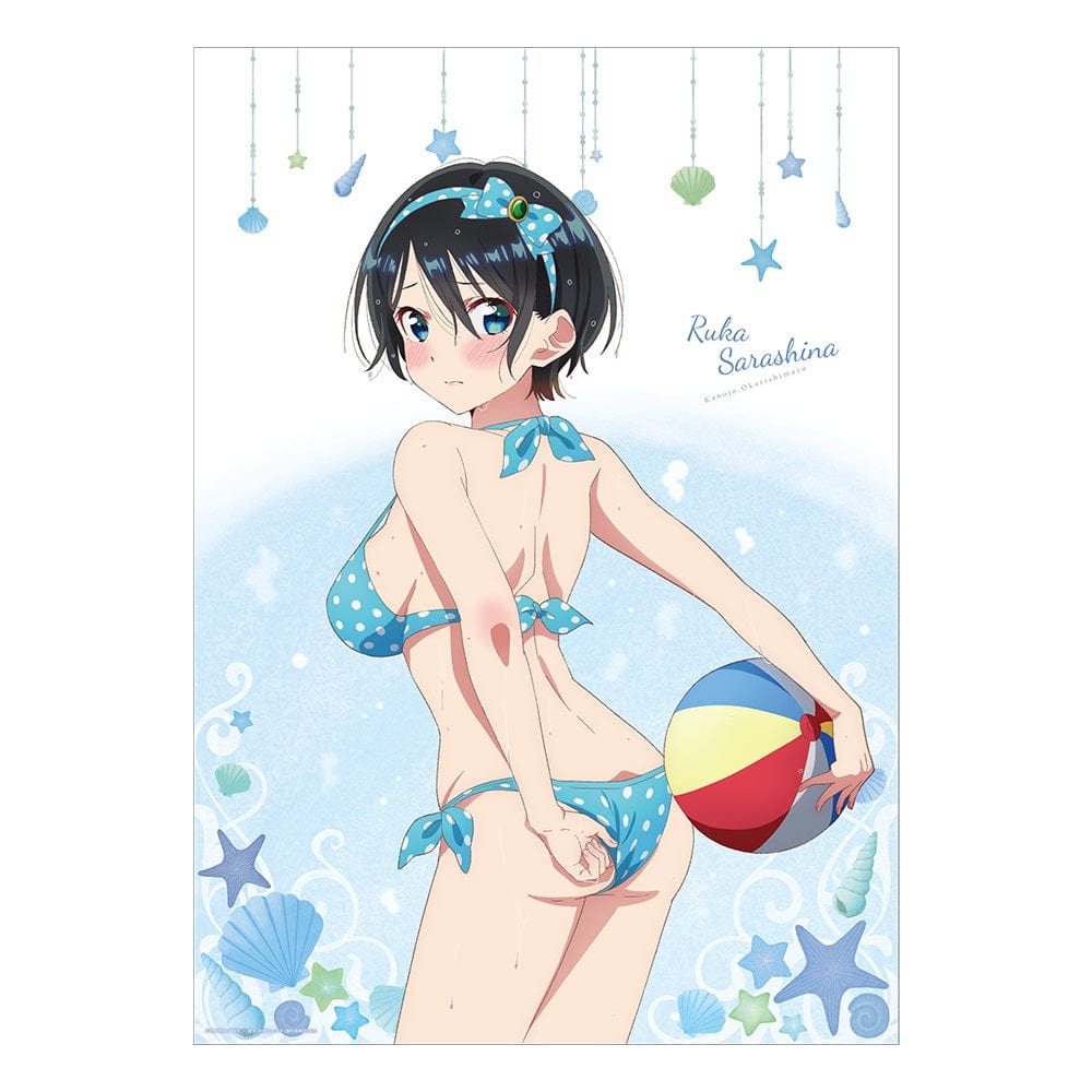 Kadokawa Rent A Girlfriend Swimsuit and Girlfriend A3 Sized Clear Poster