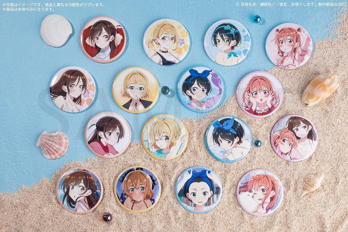 Kadokawa Rent A Girlfriend Swimsuit and Girlfriend Tradable Tin Badges PACK