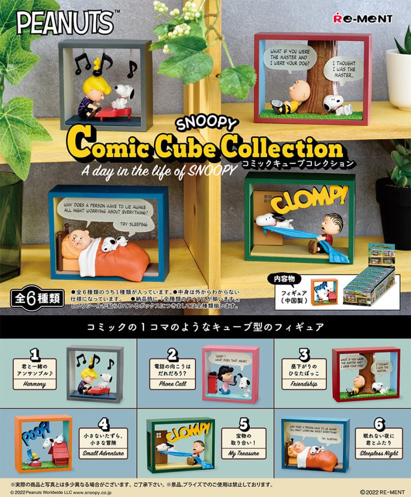 RE-MENT SNOOPY Comic Cube Collection One day in the life of SNOOPY