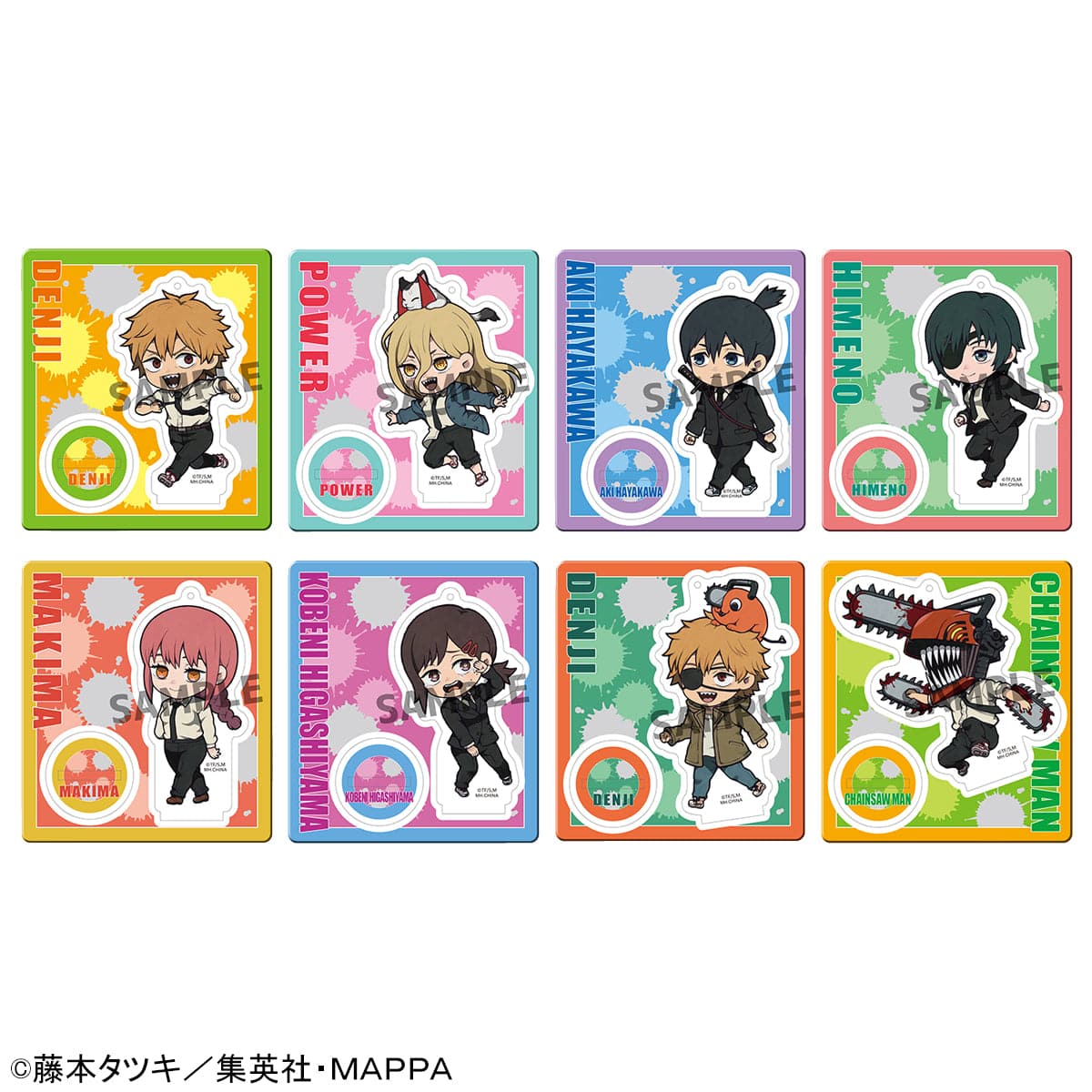 Megahouse TOKOTOKO SERIES Acrylic Stand Chainsaw Man (SET of 8pcs)