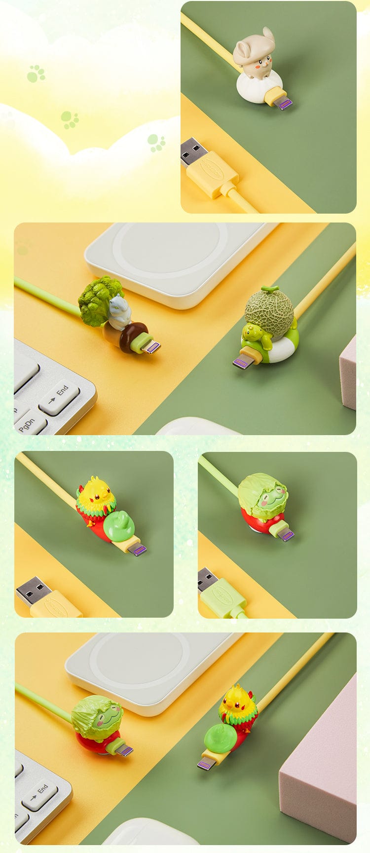 Moetch Vegetables Elves USB Type C Cable