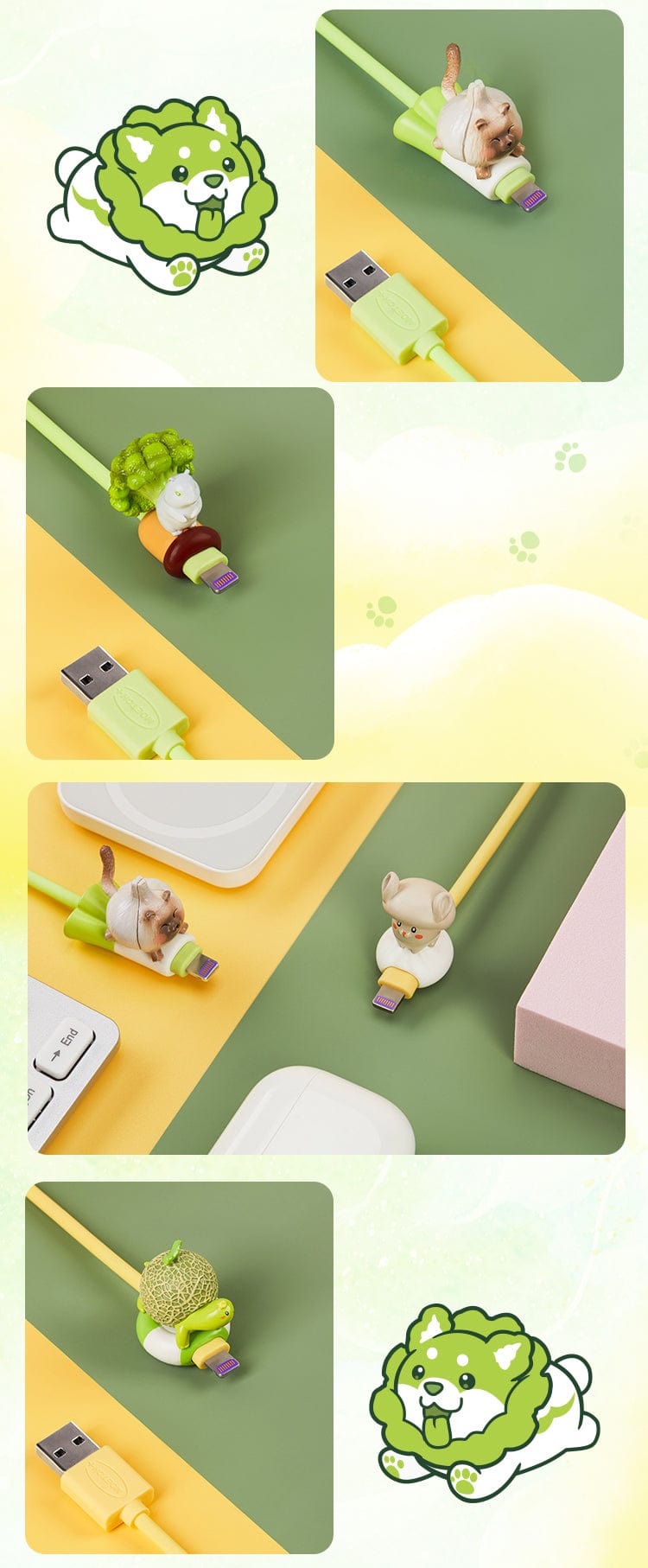 Moetch Vegetables Elves USB Type C Cable